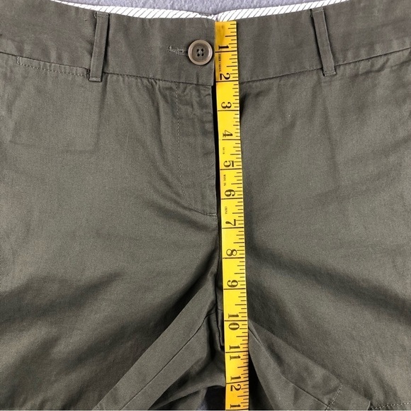 LOFT Womens Sz10 Army Green Flat Front Chino Shorts, 6", Mid Rise, Cotton, Basic - Picture 6 of 9